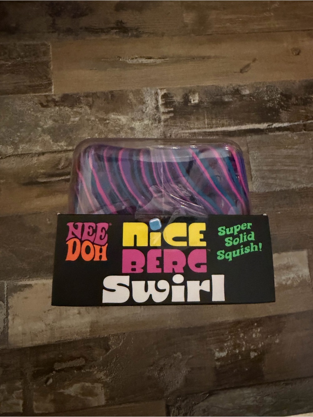 Needoh Nice Berg Swirl Squish - Pink & Blue Swirl